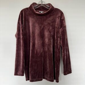 Pure Jill By J. Jill Velour Velvet Cowl Neck Sweater Mauve Pink Small S